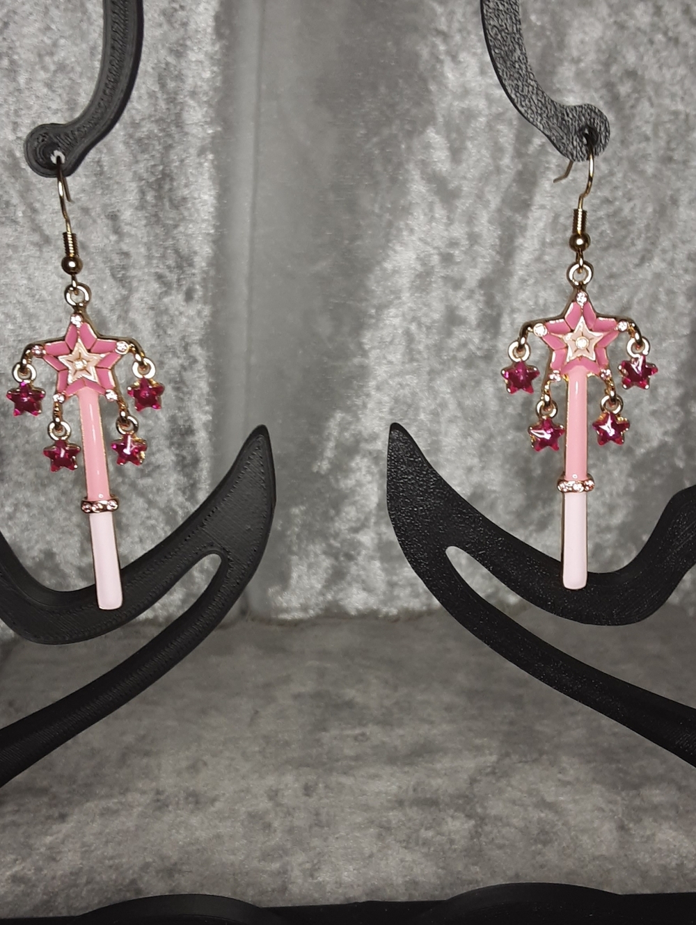 Handmade Enamel Magic Princess Wand With Pink Crystals